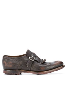 fringed detail monk shoes