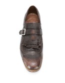 fringed detail monk shoes