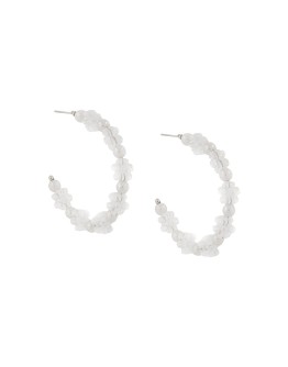 beaded hoop earring