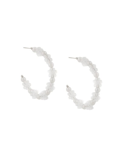 beaded hoop earring