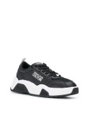 monochrome leather low-top sneakers