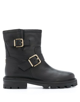 Youth buckle ankle boots