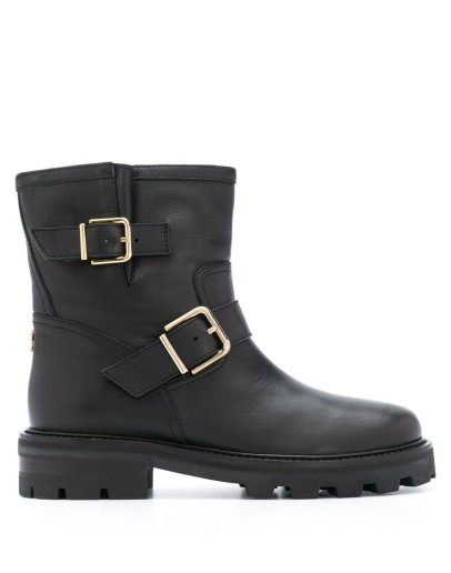 Youth buckle ankle boots