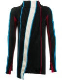 mock neck ribbed sweater