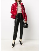 funnel-neck quilted coat 