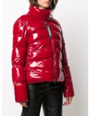 funnel-neck quilted coat 