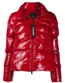 funnel-neck quilted coat 