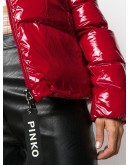 funnel-neck quilted coat 
