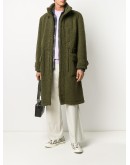 high-neck faux shearling coat