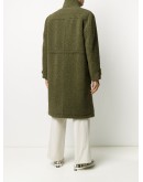 high-neck faux shearling coat