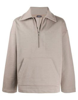 zipped loose-fit sweatshirt