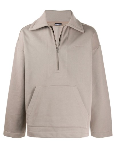 zipped loose-fit sweatshirt