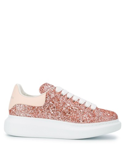 Oversized glitter-embellished sneakers