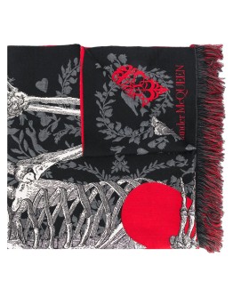 Love Heart Skeleton winter scarf