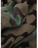 animal-print raw-edge scarf 