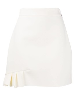 pleat-detail A-line skirt