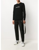 logo print fine knit jumper