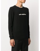 logo print fine knit jumper
