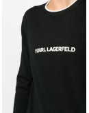 logo print fine knit jumper