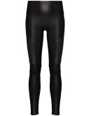 faux-leather high-rise leggings