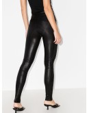 faux-leather high-rise leggings