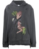 distressed graphic hoodie