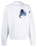'Air'-patch mock-neck sweatshirt