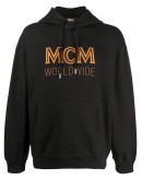 logo embroidered drawstring hoodie