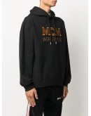 logo embroidered drawstring hoodie
