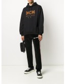 logo embroidered drawstring hoodie