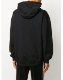 logo embroidered drawstring hoodie