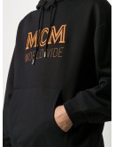 logo embroidered drawstring hoodie