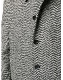 textured single-breasted coat