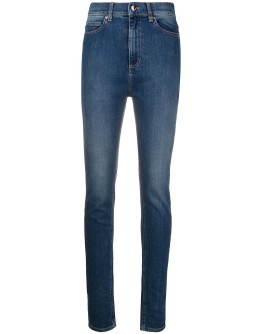 contrast-stitch skinny jeans