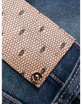 contrast-stitch skinny jeans