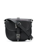 motif buckle shoulder bag