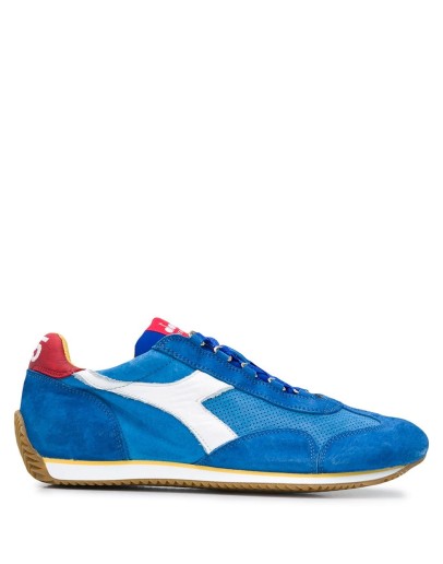 suede low-top trainers