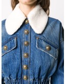 shearling collar denim jacket