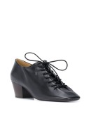 square toe lace-up shoes