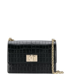 crocodile effect shoulder bag