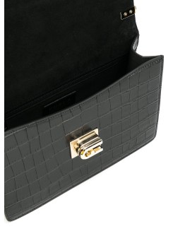 crocodile effect shoulder bag