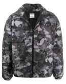 camouflage-print puffer jacket