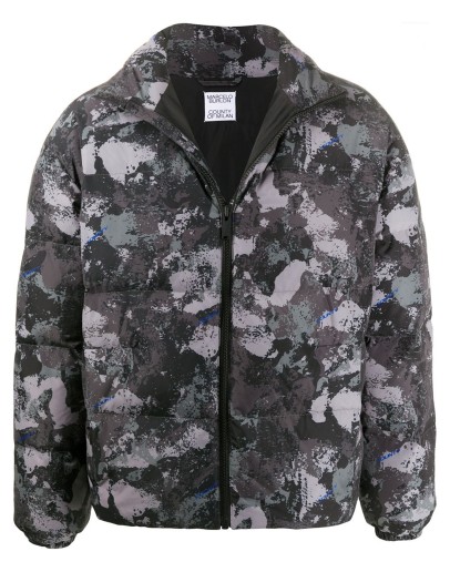 camouflage-print puffer jacket
