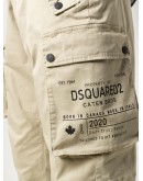 logo print tapered cargo trousers