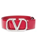 patent leather VLOGO belt