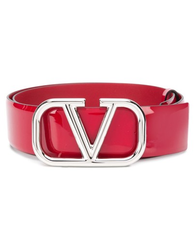 patent leather VLOGO belt