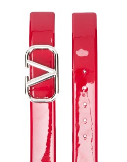patent leather VLOGO belt