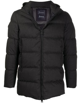 hooded down-feather coat
