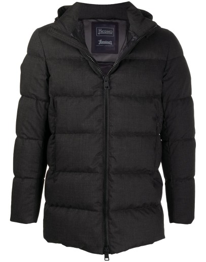 hooded down-feather coat