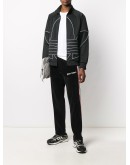 logo outline print jacket